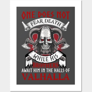 Viking T-Shirt One Does Not Fear Death Posters and Art